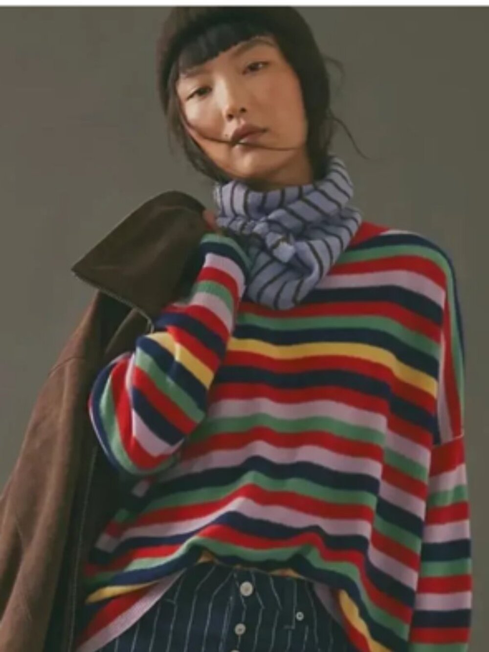 NWT Free People Tomorrow Stripe Cashmere Sweater - Picture 3 of 16